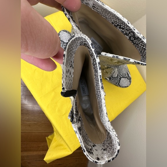 JIMMY CHOO MID CALF BOOTS, PYTHON LEATHER - Picture 7 of 8